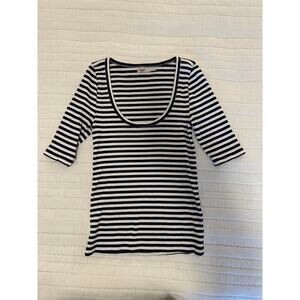 Faherty S Striped Scoopneck Tee